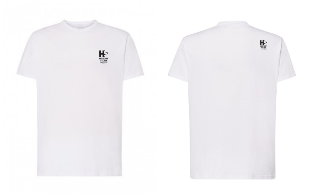 T-shirt HS History Story biała
